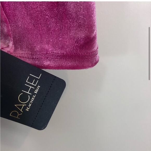 NWT Rachel Roy Val velvet tie die pink turtleneck - Picture 5 of 7